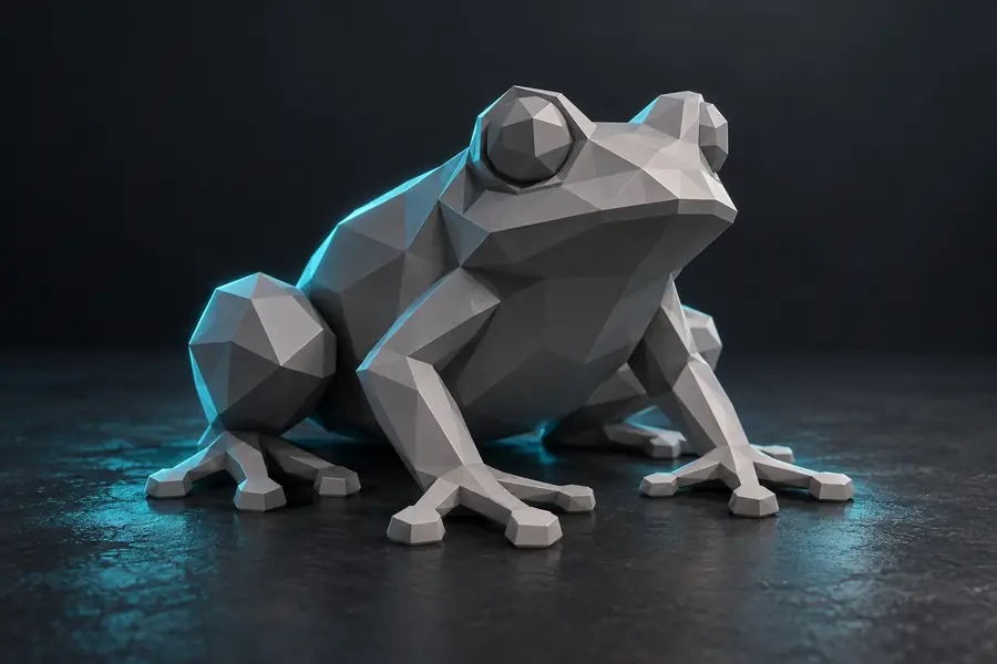 Illustrative frog design used to represent a starting model